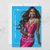 Carte imprimée d'autographe de concours avec décou (Devant)
