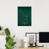 Carte imprimée de San Francisco Poster décoration (Bureau à domicile)
