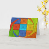 Carte Imprimer À damiers (Fleur jaune)