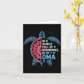 Carte In A World Full Of Grandmas Be An Oma Turtle (Fleur jaune)