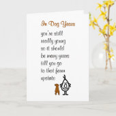 Carte In Dog Years - un drôle de poème d'anniversaire he (Fleur jaune)