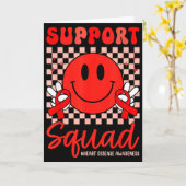 Carte In February We Wear Red Chd Awareness Heart Diseas (Fleur jaune)