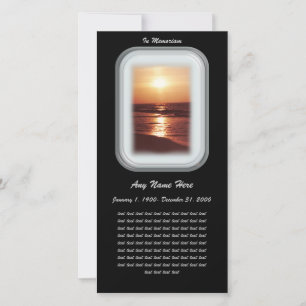Carte In Love Memory= Coucher de soleil