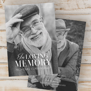 Carte In Love Memory Modern Elegant Photo Memorial
