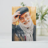 Carte In Love Memory Modern Elegant Photo Memorial (Debout devant)