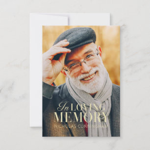 Carte In Love Memory Modern Elegant Photo Memorial