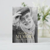 Carte In Love Memory Modern Elegant Photo Memorial (Debout devant)