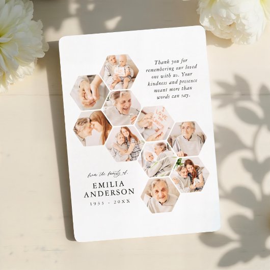 Carte In Loving Memory Funeral Modern 10 Photos Card