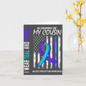 Carte In Memory Cousin Suicide Awareness Prevention Amer (Fleur jaune)