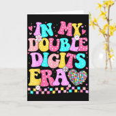 Carte In My Double Digits Era Retro 10 Year Old 10th Bir (Fleur jaune)