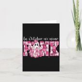 Carte In October We Wear Nk Ghost Witch Breast Cancer Aw (Devant)