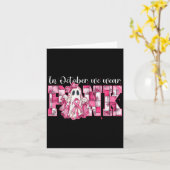 Carte In October We Wear Nk Ghost Witch Breast Cancer Aw (Fleur jaune)