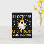 Carte In October We Wear Orange Adhd Awareness Month Hal (Fleur jaune)