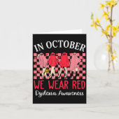 Carte In October We Wear Red Dyslexia Awareness Month Ha (Fleur jaune)