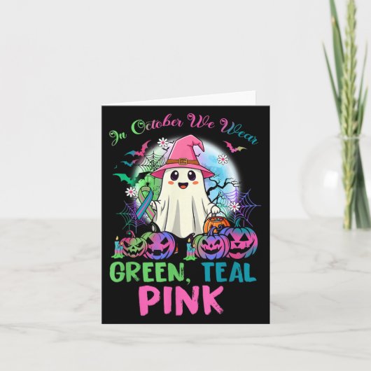 Carte In October We Wear Teal Nk Halloween Metastatic Br (Devant)