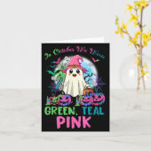 Carte In October We Wear Teal Nk Halloween Metastatic Br (Fleur jaune)