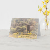 Carte In Remembrance of Your Dad Birthday Custom Elk (Fleur jaune)