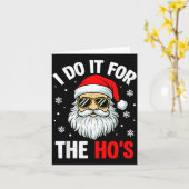 Carte Inappropriate Christmas Funny I Do It For The Ho's (Fleur jaune)