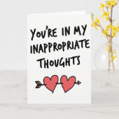 Carte Inappropriate Thoughts Romantic Card (Fleur jaune)