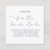 Carte incluse "UNE RECETTE" pour la douche de la m (Devant)