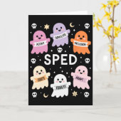 Carte Inclusion Halloween Autisme Effrayant Intégration (Fleur jaune)