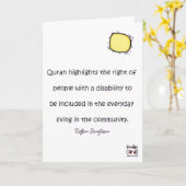 Carte Inclusion Matters - Quote (Fleur jaune)