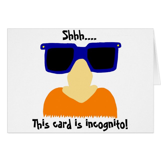 Carte Incognito Mustache & Glaces (Devant horizontal)