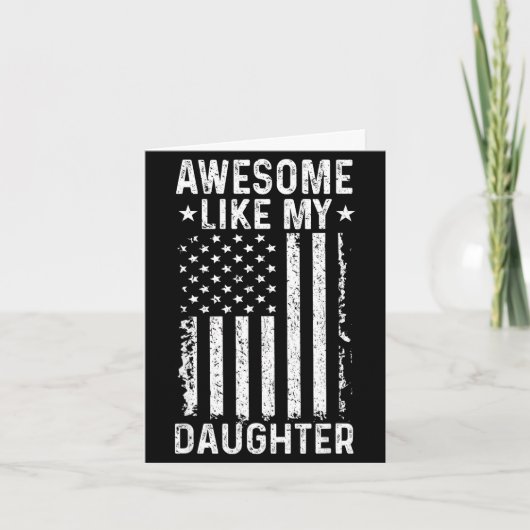 Carte Incroyable comme la fille drôle papa de fille (Devant)