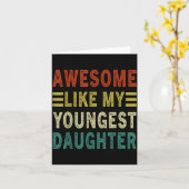 Carte Incroyable comme ma fille cadette Fête des pères M (Fleur jaune)