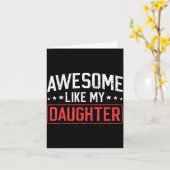 Carte Incroyable comme ma fille Drôle Papa Papy Mama Mam (Fleur jaune)