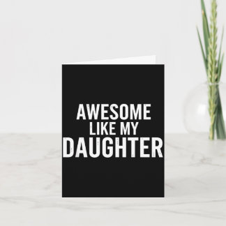 Carte Incroyable comme papa de fille drôle fête des père