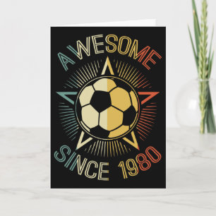 Carte Incroyable depuis 1980 Anniversaire de football ré