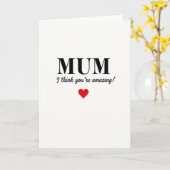Carte Incroyable Maman Cœur Rouge (Fleur jaune)
