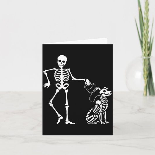 Carte Incroyable squelette de design effrayant et terrif (Devant)