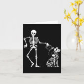 Carte Incroyable squelette de design effrayant et terrif (Fleur jaune)