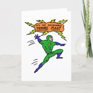 Carte Incroyable Tenure Man Superhero Cartoon Dessins am