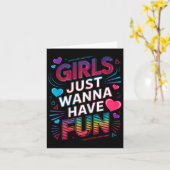 Carte Incroyables Filles des Années 80 Veulent S'amuser  (Fleur jaune)