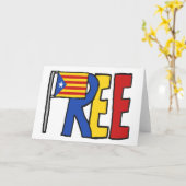 Carte Indépendance catalane gratuite (Fleur jaune)