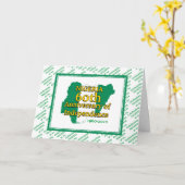 Carte INDÉPENDANCE NIGÉRIENNE | Nigeria, 60e anniversair (Fleur jaune)