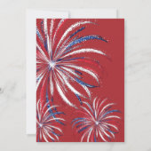 Carte Independence Day July 4th Party Invite  (Dos)