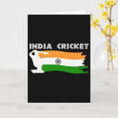 Carte India Cricket With Indian Flag (Fleur jaune)