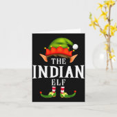 Carte Indian Elf Group Funny Christmas Pajama Party  (Fleur jaune)