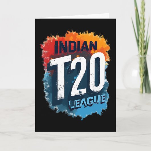 Carte Indian T_20 League 2025 Cricket Design (Devant)