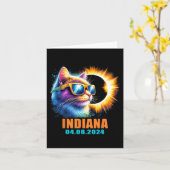 Carte Indiana Total Solar Eclipse 2024 Cat Solar Eclipse (Fleur jaune)