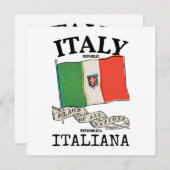 Carte Indicateur de pays Italie vintage (Devant / Derrière)