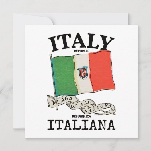 Carte Indicateur de pays Italie vintage (Devant)