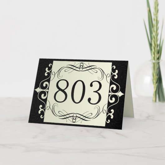 Carte Indicatif régional 803 (Devant)