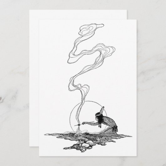 Carte Indien dans sa solitude par NC Wyeth Western Vinta (Devant / Derrière)