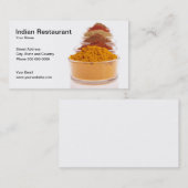 Carte indienne de restauration (Devant / Derrière)