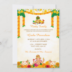 Carte indienne d'invitation au réchauffement clima